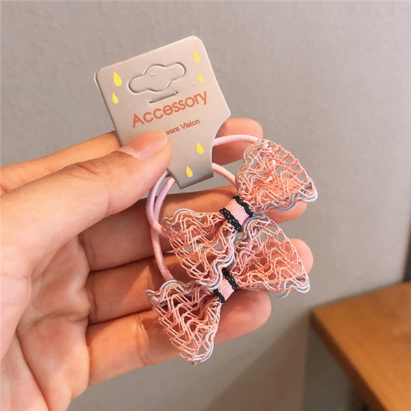 Children's Jewelry Fabric Bowknot Rubber Band Card Pack