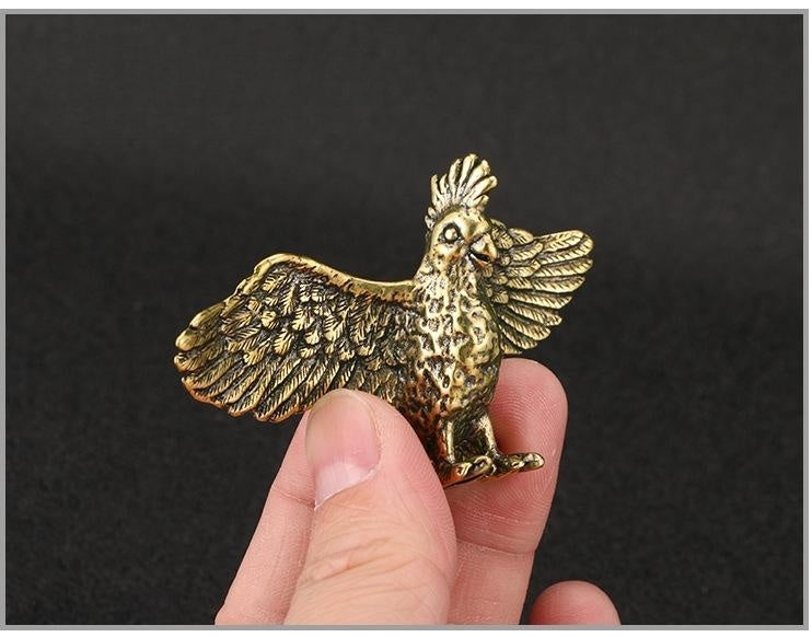 Parrot Brass Ornaments Bronze Statue Childlike Tea Ornaments