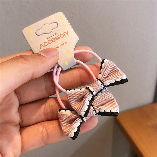 Children's Jewelry Fabric Bowknot Rubber Band Card Pack