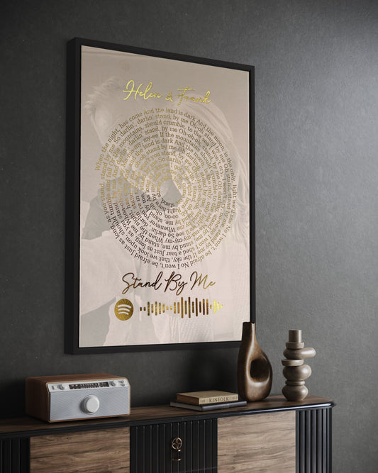 Spotify Spiral Lyrics & Image Print