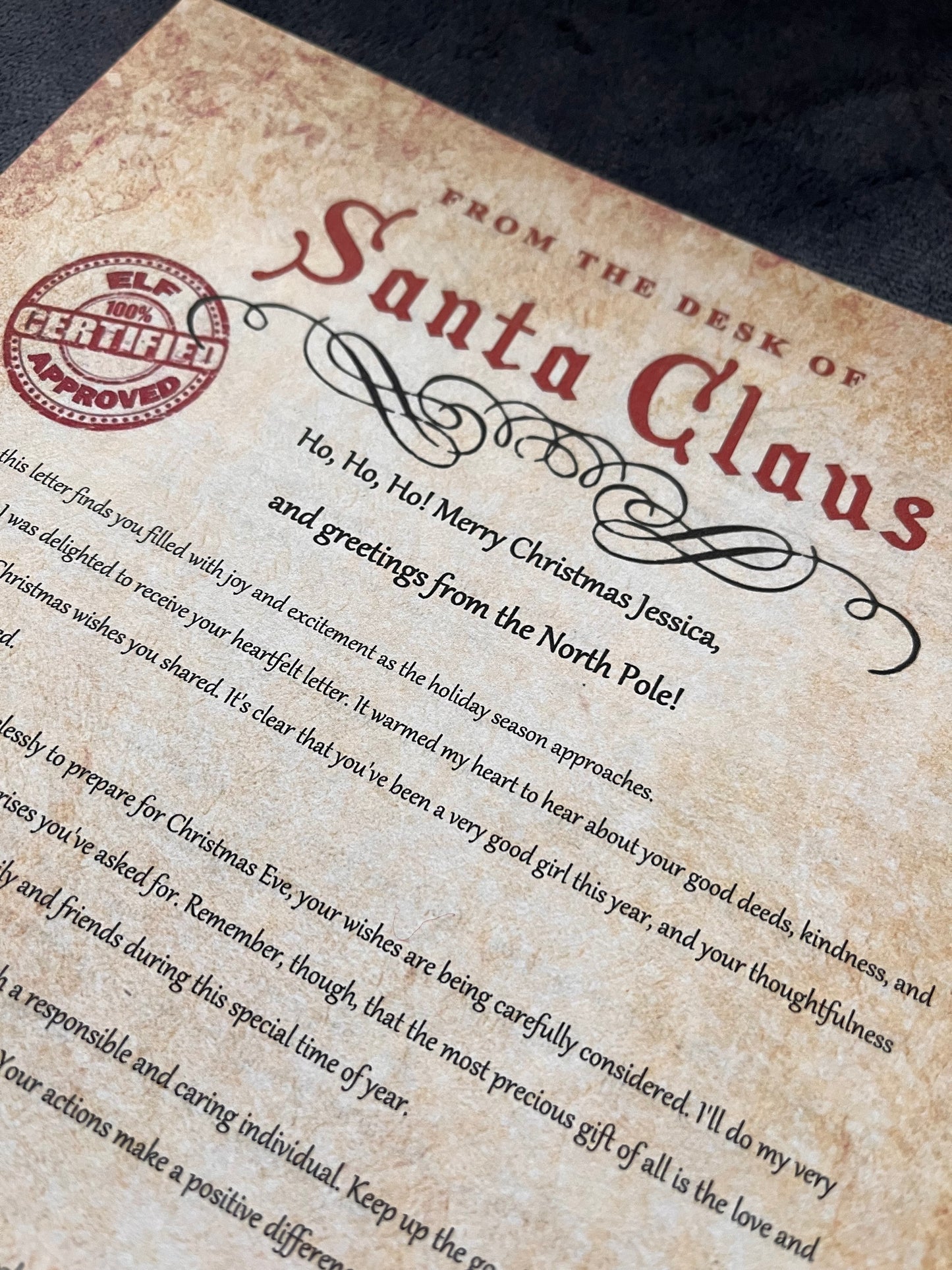 Santa Claus Reply Letter