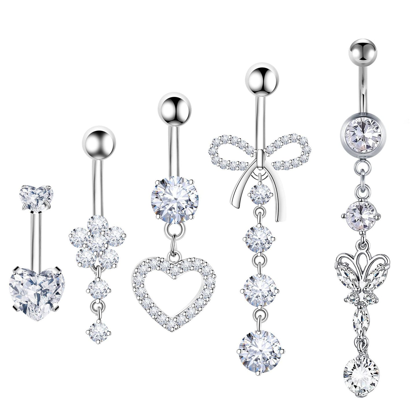 Butterfly Stainless Steel Plus Copper Parts Piercing Jewelry