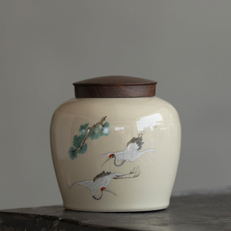 Porcelain Tea Storage Tank Storage Jar