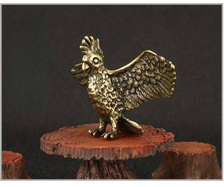 Parrot Brass Ornaments Bronze Statue Childlike Tea Ornaments