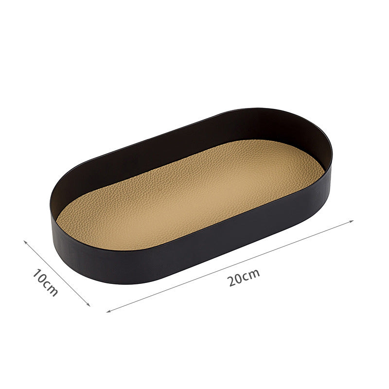 Desktop Storage Oval Tray Porch Storage Rack