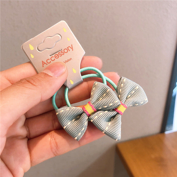 Children's Jewelry Fabric Bowknot Rubber Band Card Pack