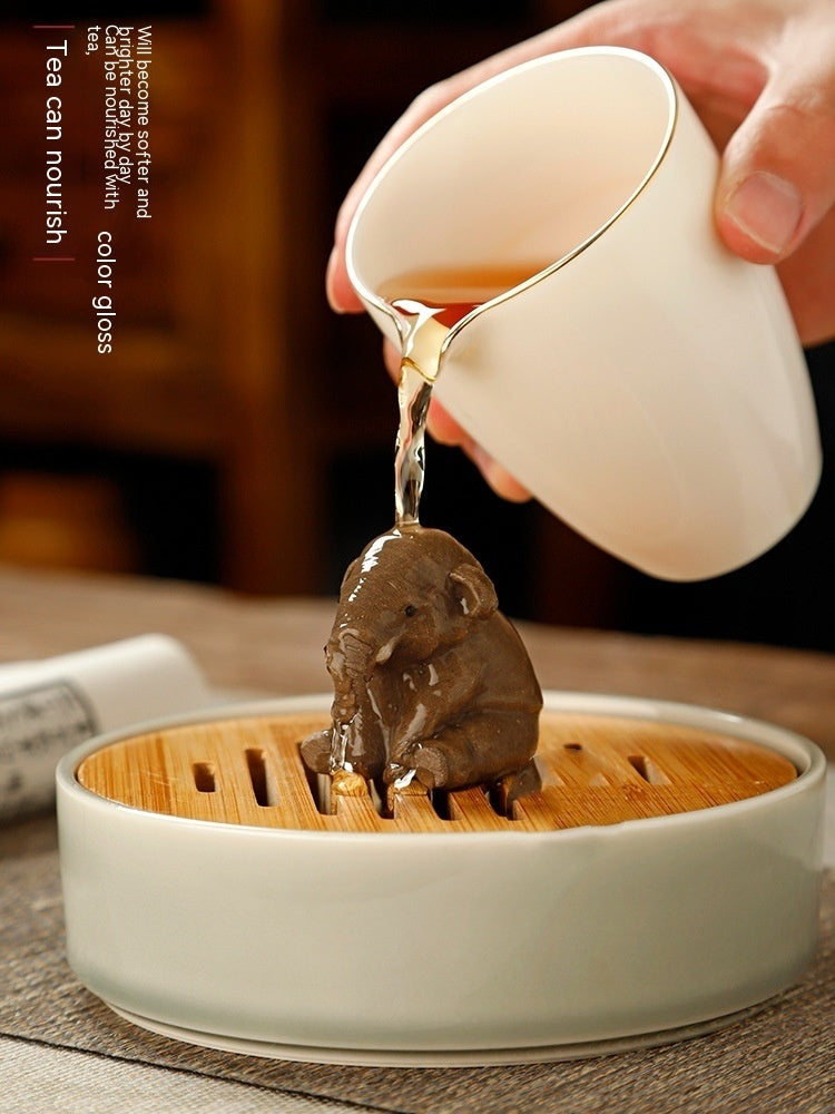 Replica Elephant Tea Ornaments Purple Sand Supportable Ornaments