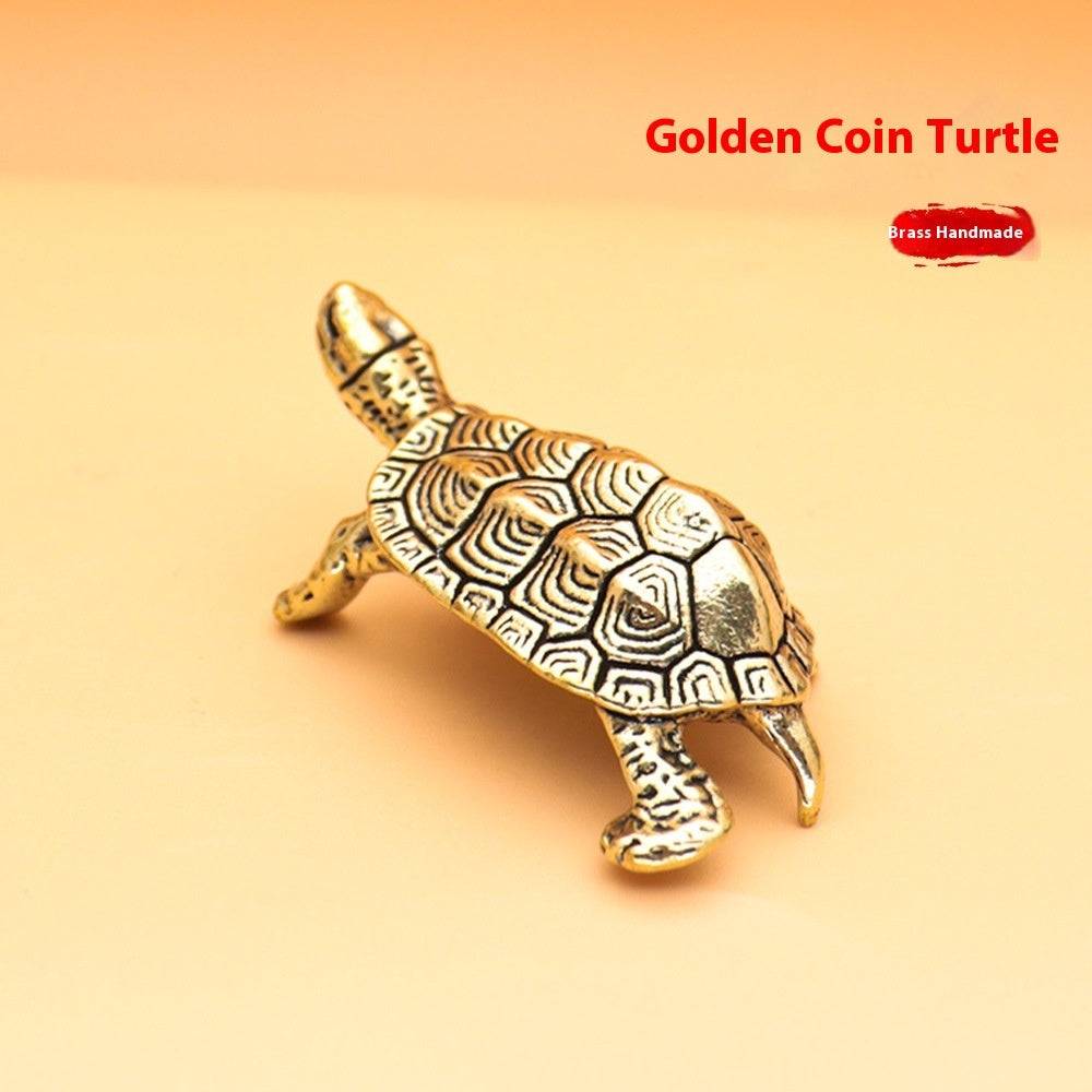 Longevity Turtle Ornaments Brass Vintage Tea Ornaments