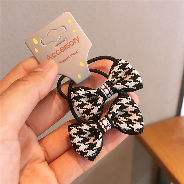 Children's Jewelry Fabric Bowknot Rubber Band Card Pack