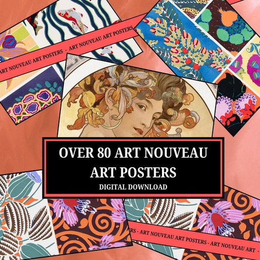 80+ Art Nouveau Digital Art Prints